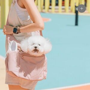 Pup & buns small pet carrier (pink)
